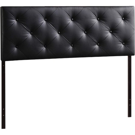 Baxton Studio Baltimore Modern Queen Black Faux Leather Upholstered Headboard 106-5361
